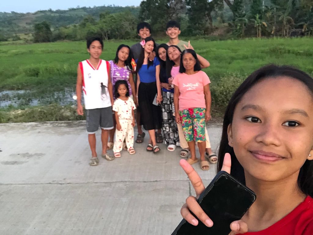 Spending time with her family. 🤍