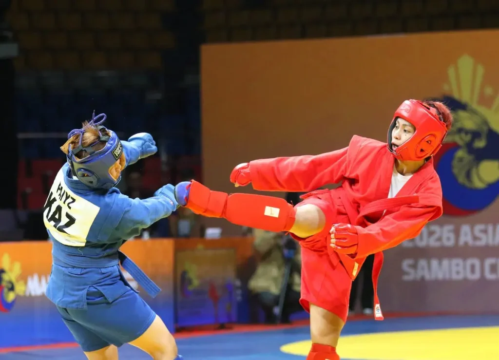 Jomary Torres Lands Powerful Kick in High-Stakes Asian Sambo Championship Match